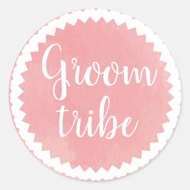 Tribe Groom Joli Sticker Classic Rond (Devant)