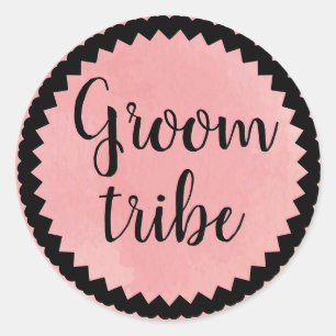 Tribe Groom Joli Sticker Classic Rond