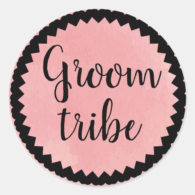 Tribe Groom Joli Sticker Classic Rond (Devant)