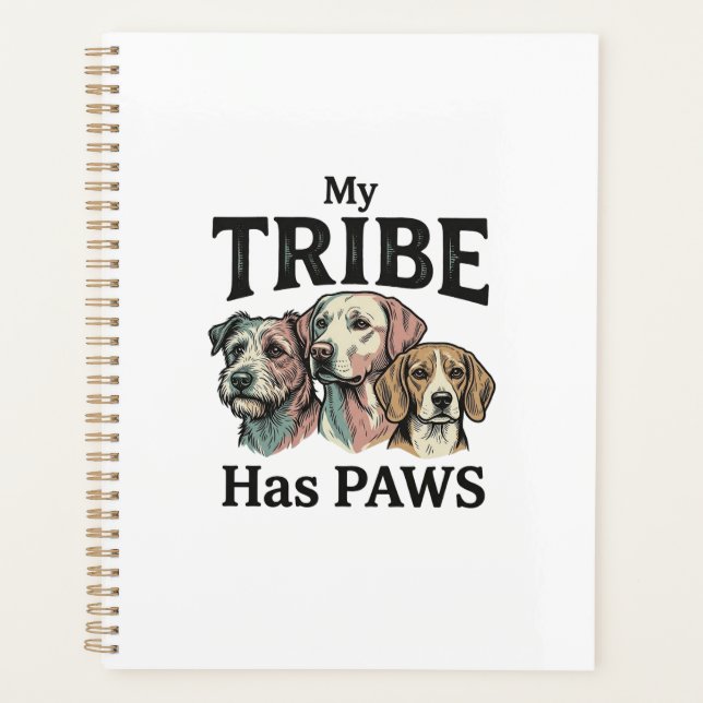 Tribu de chiens a des pattes dessin de gravure vin (Devant)