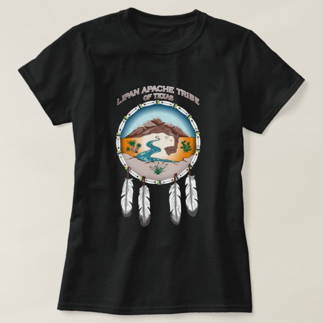 Tribu de Lipan Apache du T-shirt foncé de base des (Design devant)