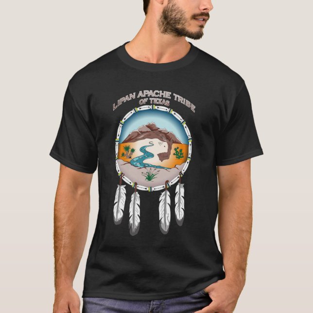 Tribu de Lipan Apache du T-shirt foncé de base des (Devant)