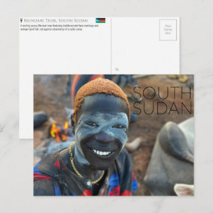 Tribu Mundari, carte postale de voyage au Soudan d