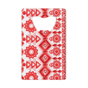 Tribus rouge, motif ethnique aquarelle.