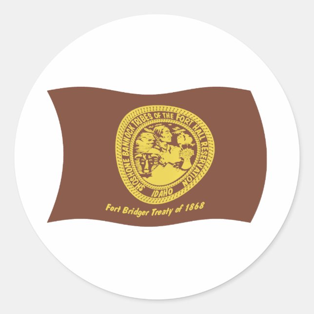 Tribus Shoshone Bannock Autocollant de drapeau (Devant)