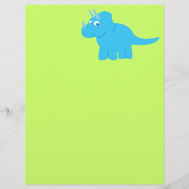 Tricératops bleu Dinosaur (Devant)
