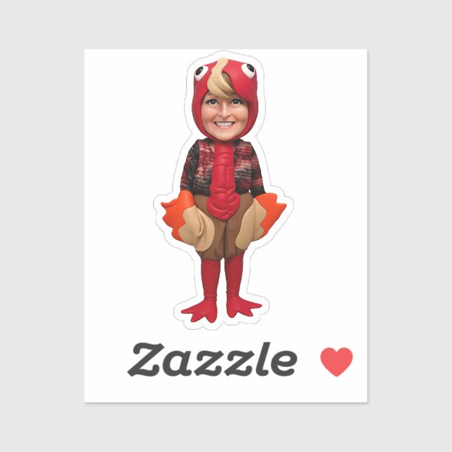 Tricia Party Turkey Sticker (Feuille)