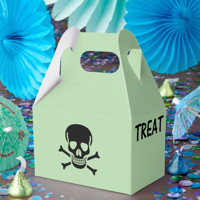 Trick de crâne noir Traitez les ballotins vertes g (Fête)