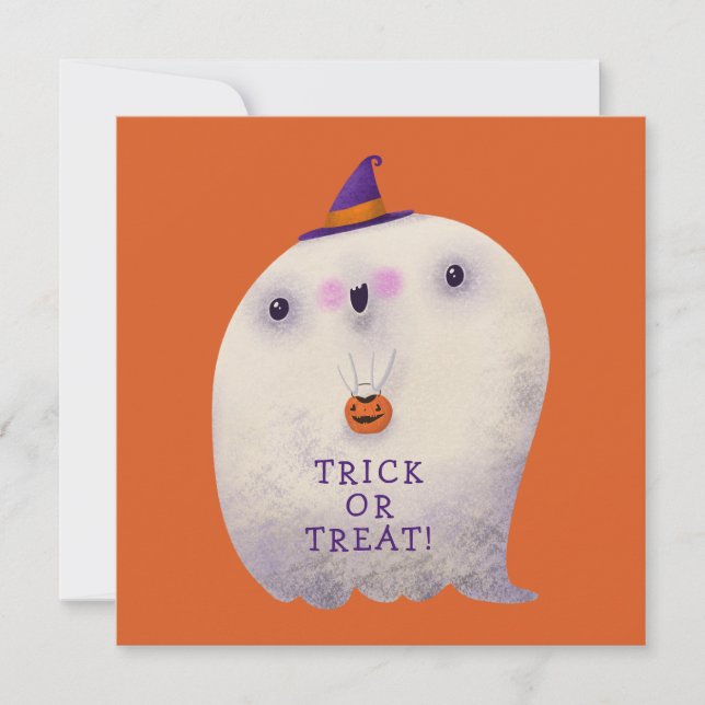 Trick de déco d'Halloween ou traiter un joli fantô (Devant)