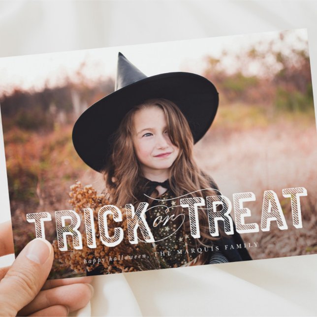 Trick d'Halloween ou Carte photo de traitement (Créateur téléchargé)