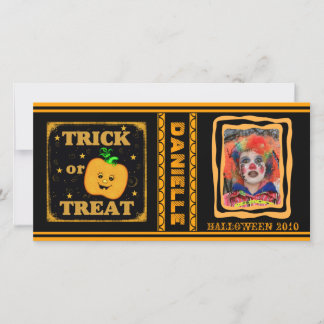 Trick Halloween personnalisé / Carte photo Citroui