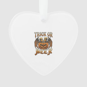 Trick Or Beer Halloween Citrouille Squelette Ailes
