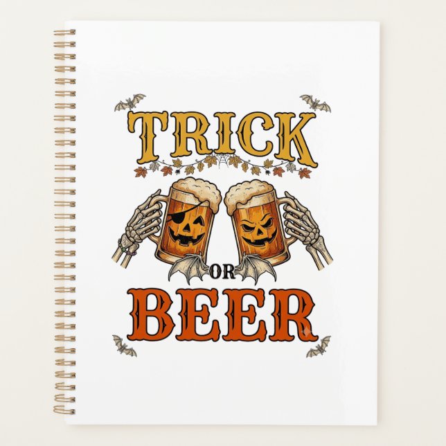 Trick Or Beer Mug Halloween Citrouille Mains de sq (Devant)