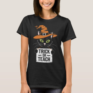 Trick Or Teach T-Shirt Rétro Halloween Prof Cool