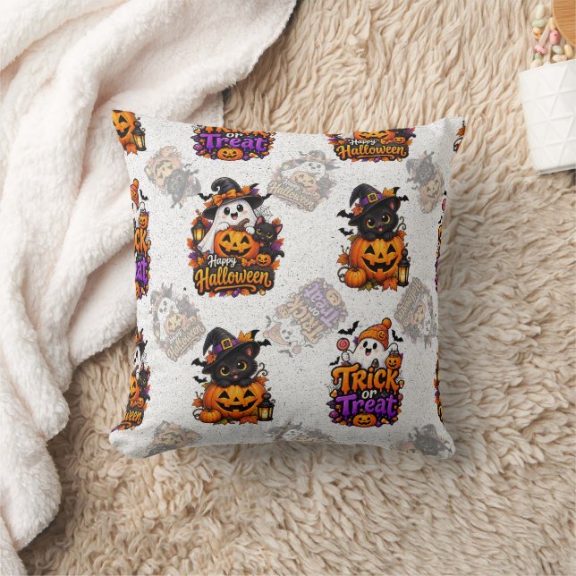 Trick or Treat Coussin de lancer de fantôme  (Couverture)