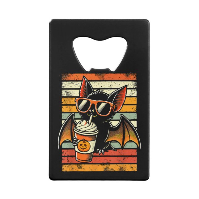 Trick or Treat Cute Bat Hipster Latte Funny Hallow (Devant)