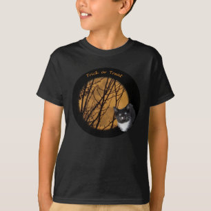Trick or treat Halloween chat noir & lune T-Shirt