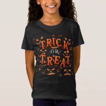 Trick Or Treat Halloween Enfants Tshirt Filles