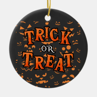 Trick or Treat Ornements Halloween Cercle Céramiqu
