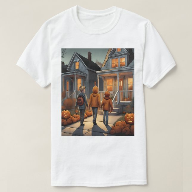 Trick Ou T-Shirt Halloween Personnalisé (Design devant)