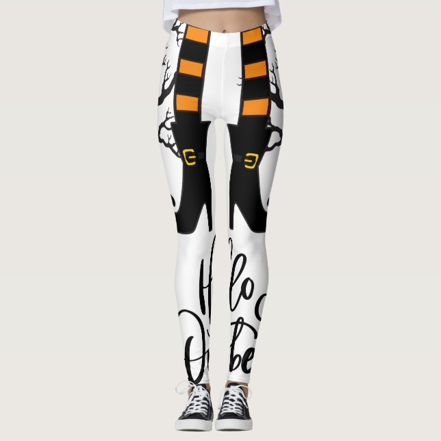 Trick Ou Traite, Fête D'Halloween, Leggings De Boo (Devant)