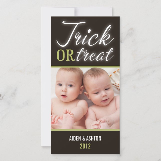 TRICK OU TRAITEMENT | Carte photo HALLOWEEN (Devant)