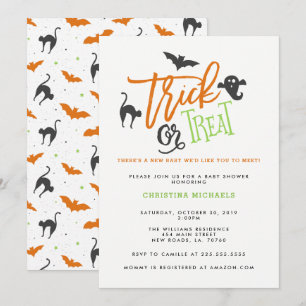 Trick ou traiter Baby Shower Invitations