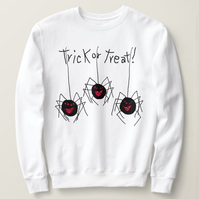 Trick ou traiter les araignées Sweatshirt Hallowee (Design devant)
