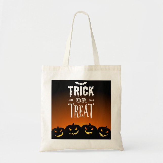 Trick ou Treat Sac fourre-tout Citrouille (Devant)