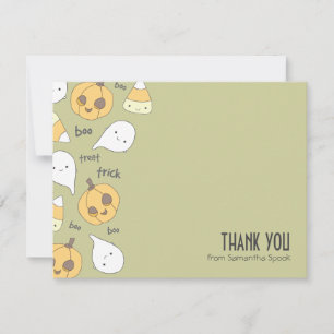 Trick Treat Boo !   Cartes de remerciement plates