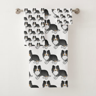 Tricolor Shetland Sheepdog Sheltie Chien Motif