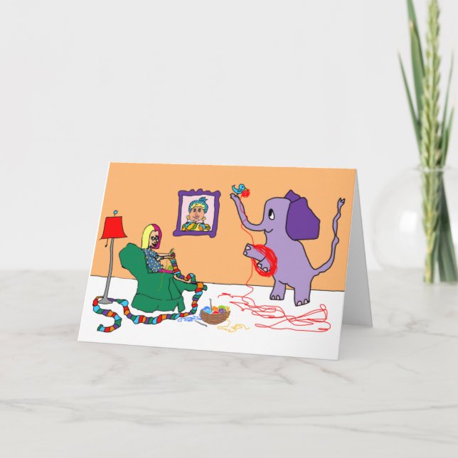 Tricot Away - une carte pour ceux qui sont isolés (Devant)