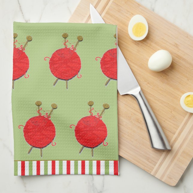 Tricot créatif Couple Serviette de cuisine (Quart Plié)