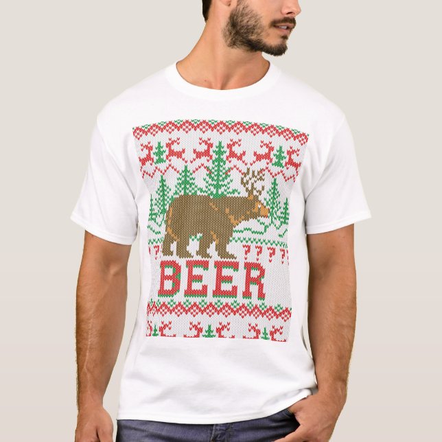 Tricot de pullover de Noël de cerfs communs ou de (Devant)