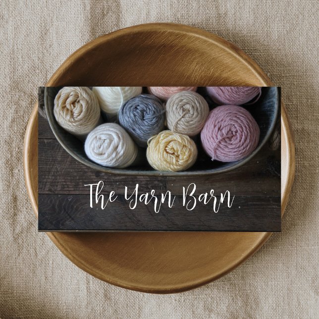 Tricot en fils rustique et Carte de visite Crochet (Créateur téléchargé)