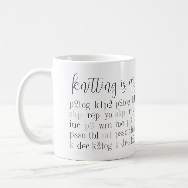 TRICOT EST MA SECONDE LANGUE Mug blanche (Gauche)