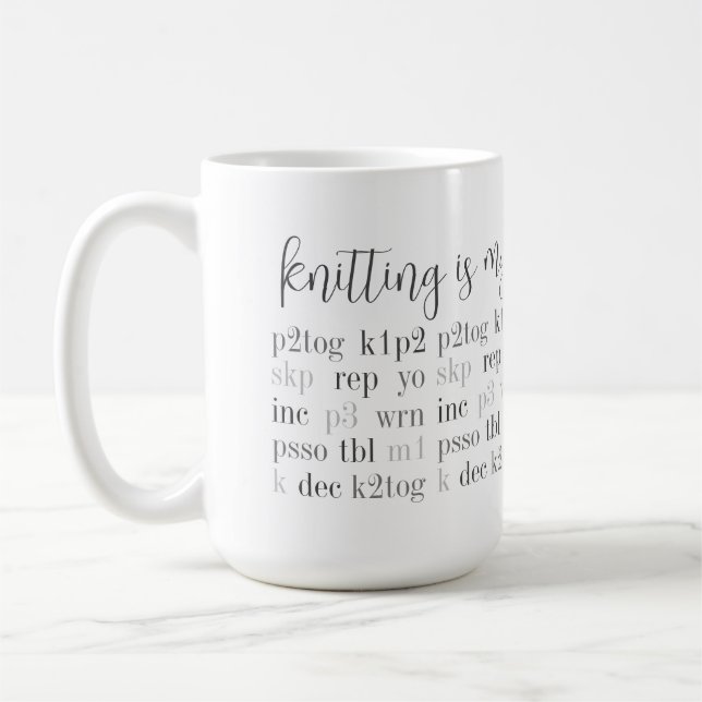 TRICOT EST MA SECONDE LANGUE Tall White Mug (Gauche)