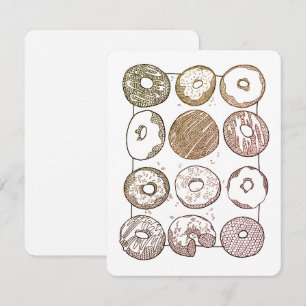 TRICOTER DOUZAINE DE DONUTS 4.25x5.5 Carte Plate