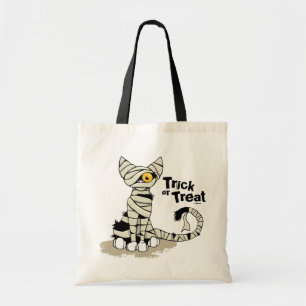 Tricoter ou traiter le chat maman - Sac Halloween