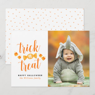 Tricoter ou traiter les Cartes photos d'Halloween