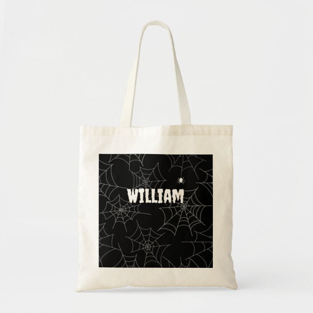 Tricoter ou traiter Spiderweb Sac fourre-tout d'Ha (Devant)