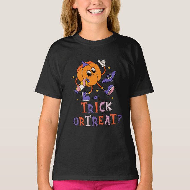 Tricoter Ou Traiter | T-shirt d'Halloween (Devant)