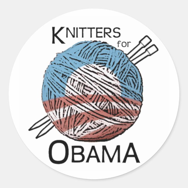 Tricoteuses pour les autocollants #1 d'Obama (Devant)