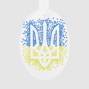 Trident de l'emblème ukrainien tryzub dispersant l