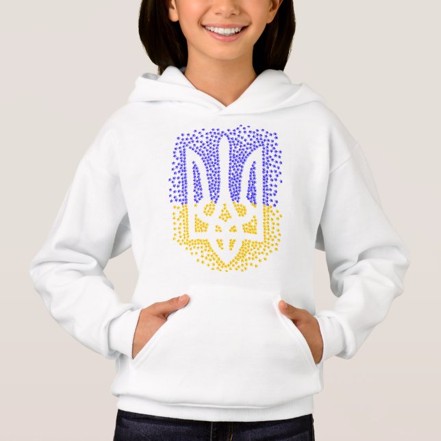 Trident heraldique ukrainien tryzub étoiles disper (Devant)