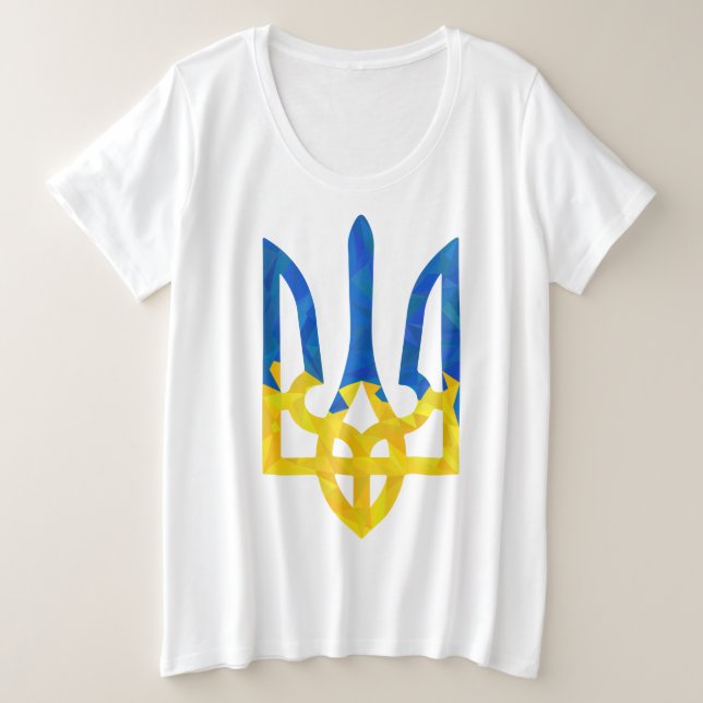 Trident ukrainien polygonal faible (Design devant)