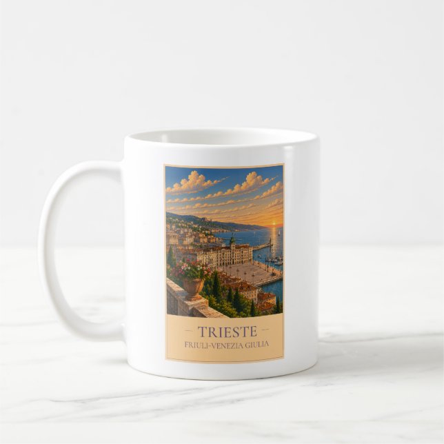 Trieste, Italy – Vintage Travel Mug (Gauche)