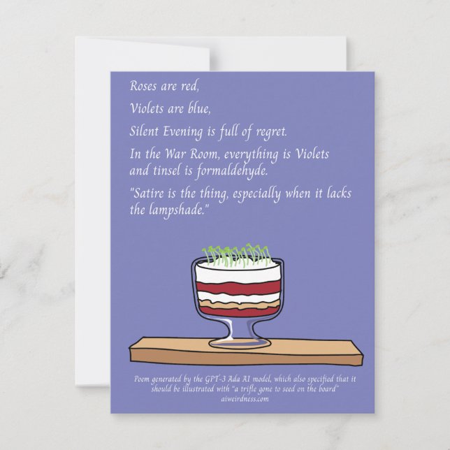 Trifle est allé à semer AI carte de la Saint Valen (Devant)