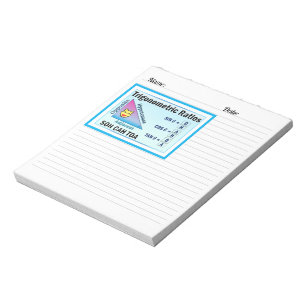 Trigonométrie SOH CAH TOA Bloc-notes bleu