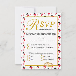 TRINIDAD TOBAGO Wedding Carte de réponse RSVP
